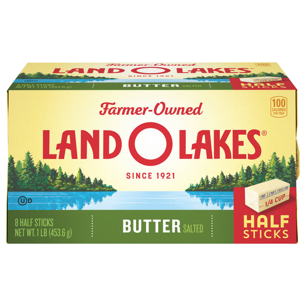 Land-O-Lakes® Half Stick Salted Butter 1 Pound Each - 12 Per Case.