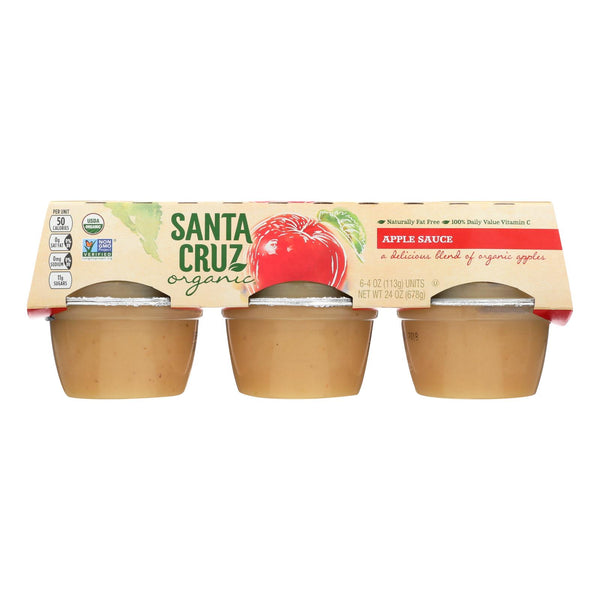 Santa Cruz Organic Apple Sauce - Case of 12 - 4 Ounce.