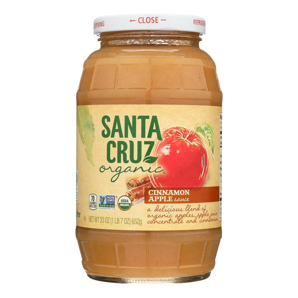 Santa Cruz Organic Apple Sauce - Cinnamon - Case of 12 - 23 Ounce.