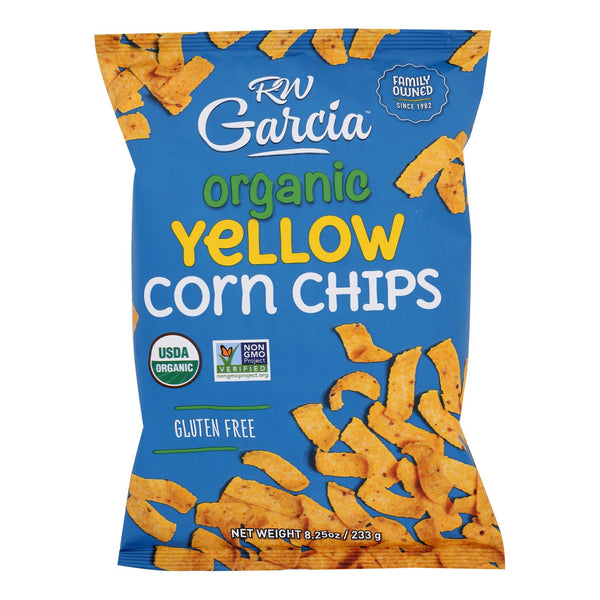 R. W. Garcia Organic Yellow Corn Chips - Case of 12 - 8.25 Ounce