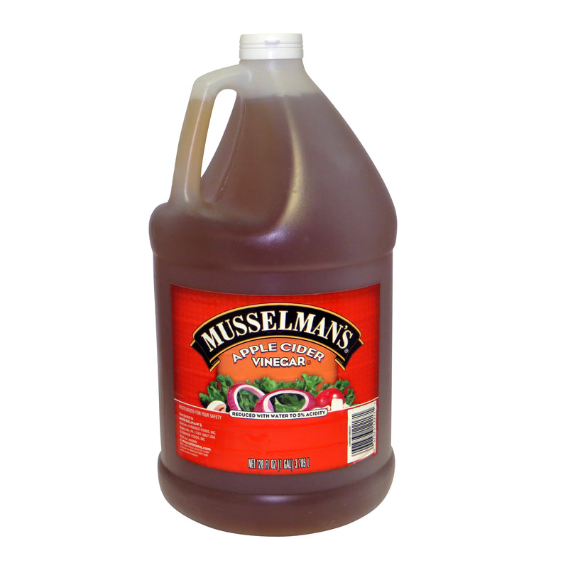 Musselman's Apple Cider Vinegar Plastic Bottle 128 Fluid Ounce - 4 Per Case.