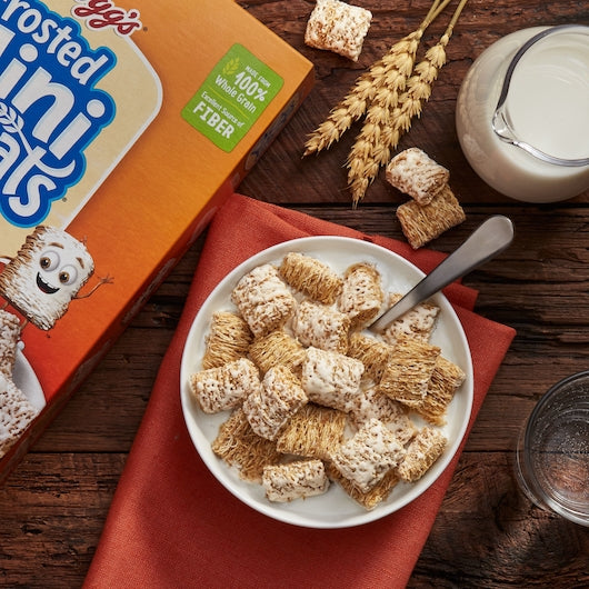 Kellogg's Mini Wheats Cereal Bite Size Frosted, 56 Ounce Size - 4 Per Case.