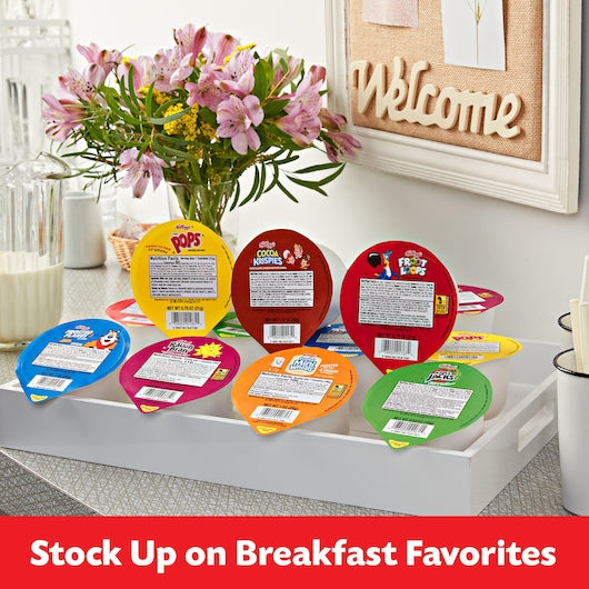 Kellogg's Total Assortments Single Serve Cereal Bowls Variety Packs 1 Count Packs - 96 Per Case.