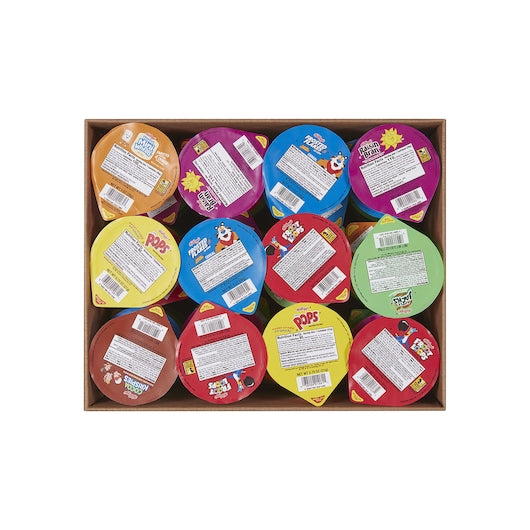 Kellogg's Total Assortments Single Serve Cereal Bowls Variety Packs 1 Count Packs - 96 Per Case.