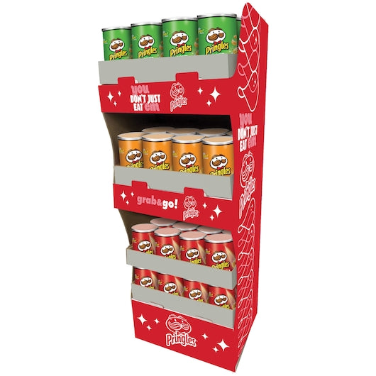 Pringles Crisps Grab N Go Variety Shipper 1 Count Packs - 48 Per Case.