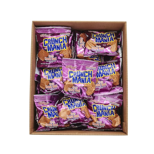 Kellogg's Crunchmania French Toast Graham Snacks 1.76 Ounce Size - 100 Per Case.
