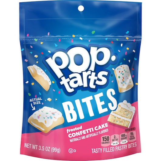 Kellogg's Pop Tarts Confetti Cupcake Bites 3.5 Ounce Size - 6 Per Case.