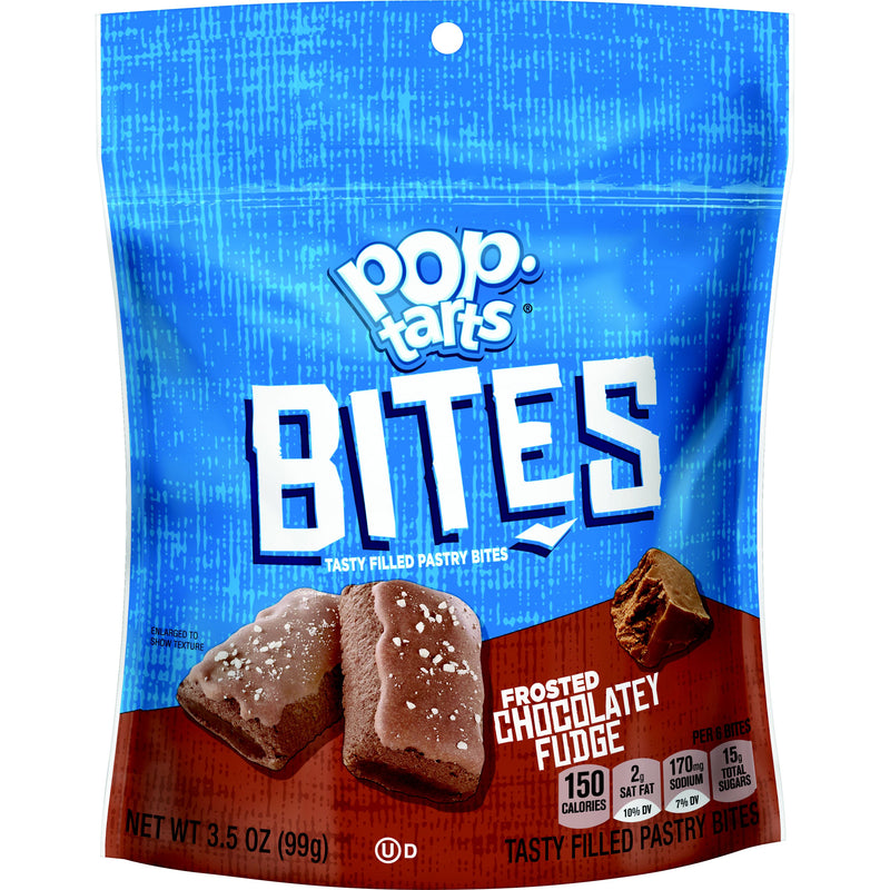 Kellogg's Pop Tarts Frosted Chocolate Fudge Bites 3.5 Ounce Size - 6 Per Case.