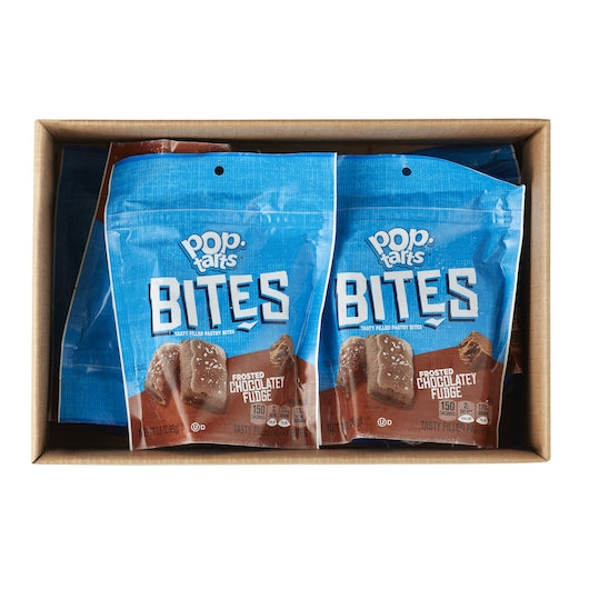 Kellogg's Pop Tarts Frosted Chocolate Fudge Bites 3.5 Ounce Size - 6 Per Case.