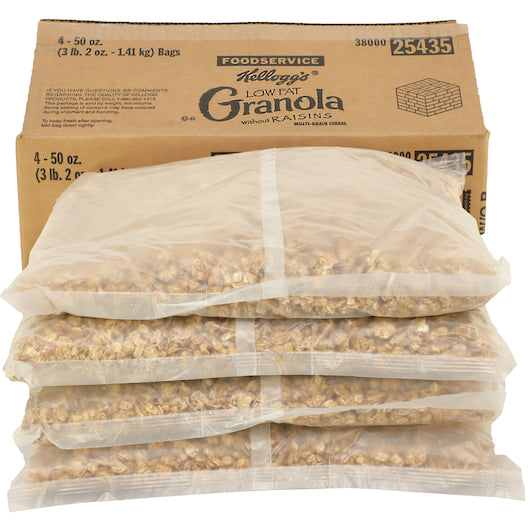 Kellogg's Low Fat Granola Cereal Without Raisins 50 Ounce Size - 4 Per Case.
