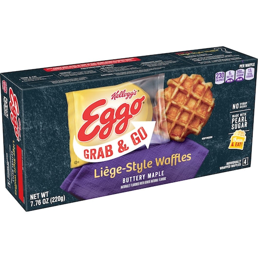 Kellogg's Eggo Waffles Liege Maple 4 Per 7.76 Ounce Size Box - 8 Boxes Per Case.