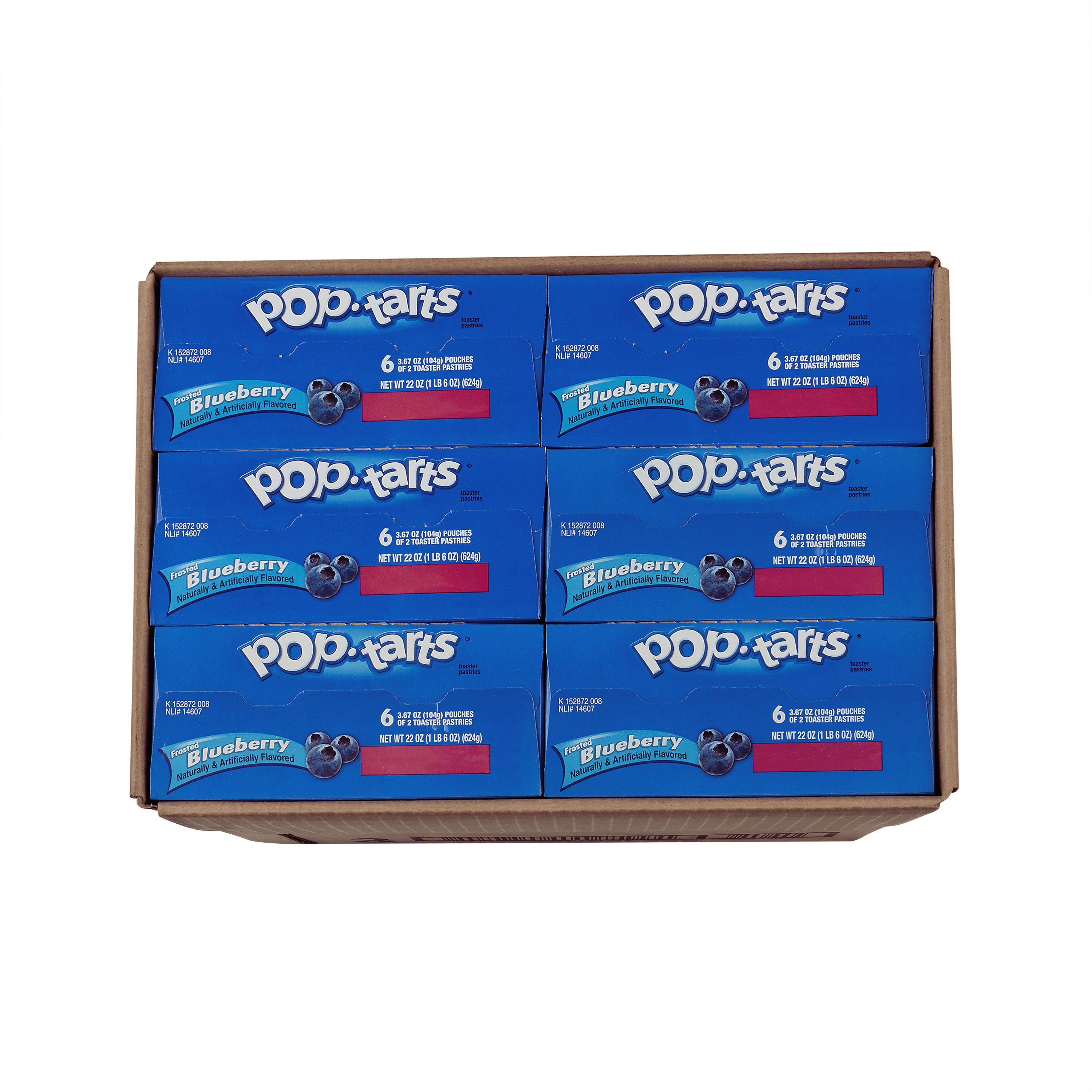 Kellogg's Pop Tarts Frosted Blueberry 3.3 Ounce Size - 72 Per Case.