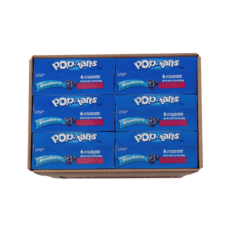 Kellogg's Pop Tarts Frosted Blueberry 3.3 Ounce Size - 72 Per Case.