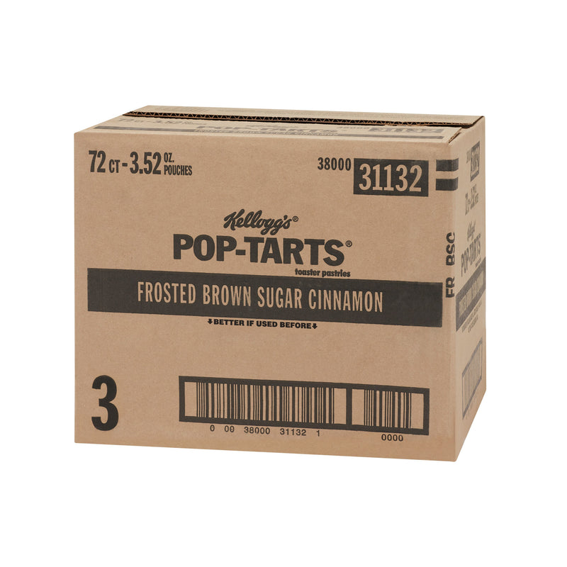 Kellogg's Pop Tarts Frosted Brown Sugar Cinnamon 3.3 Ounce Size - 72 Per Case.