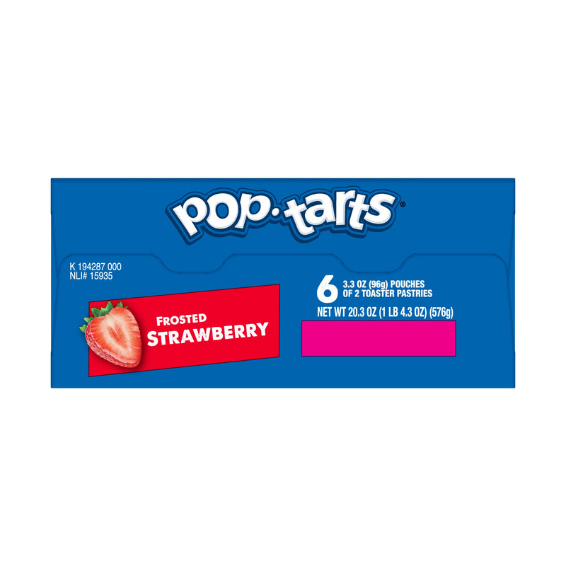 Kellogg's Pop Tarts Frosted Strawberry 3.3 Ounce Size - 72 Per Case.
