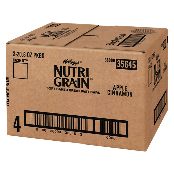 Kellogg's Nutri Grain Soft Baked Breakfast Bars Apple Cinnamon 1.3 Ounce Size - 48 Per Case.