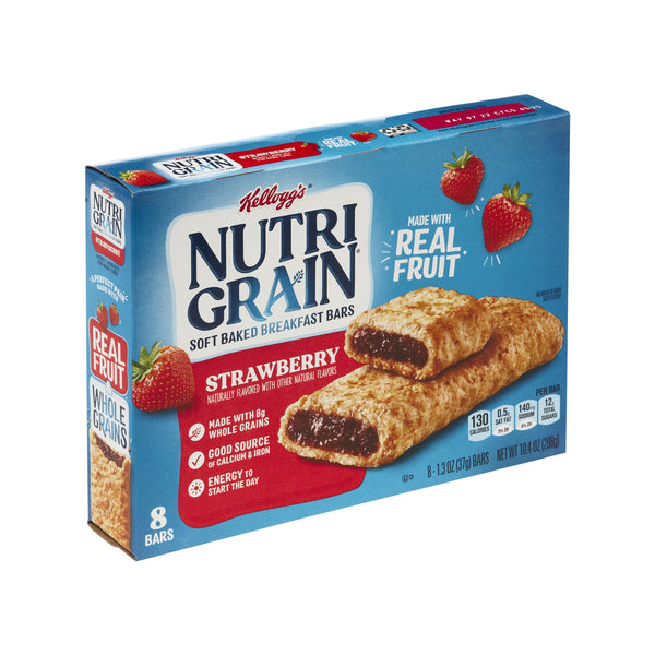 Kellogg's Nutri Grain Soft Baked Breakfast Bars Strawberry 1.3 Ounce Size - 96 Per Case.
