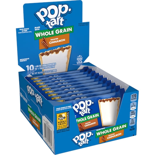 Kellogg's Pop Tarts Whole Grain Frosted Brown Sugar Cinnamon 1.69 Ounce Size - 120 Per Case.