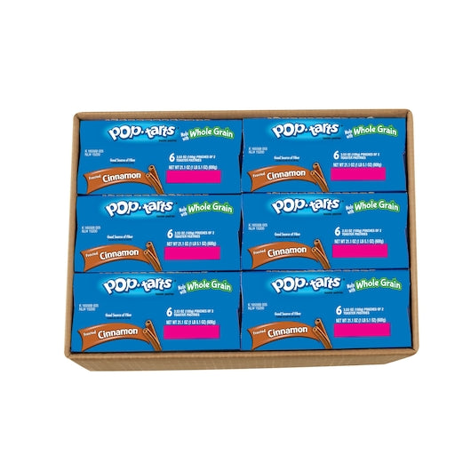 Kellogg's Pop Tarts Whole Grain Frosted Brown Sugar Cinnamon 3.3 Ounce Size - 72 Per Case.
