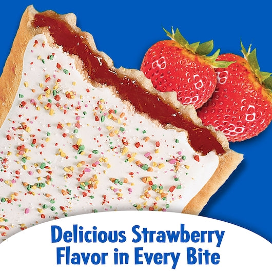 Kellogg's Pop-Tarts Whole Grain Frosted Strawberry 1.69 Ounce Size - 120 Per Case.
