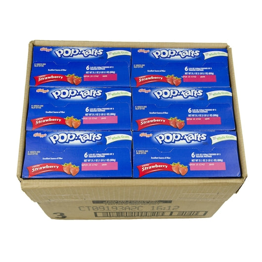 Kellogg's Pop Tarts Frosted Strawberry 3.3 Ounce Size - 72 Per Case.