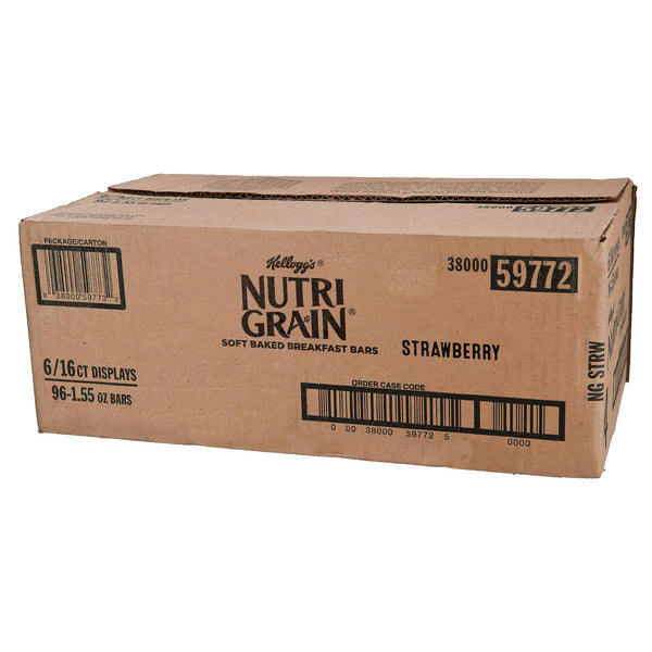 Kellogg's Nutri Grain Soft Baked Breakfast Bars Strawberry 1.55 Ounce Size - 96 Per Case.