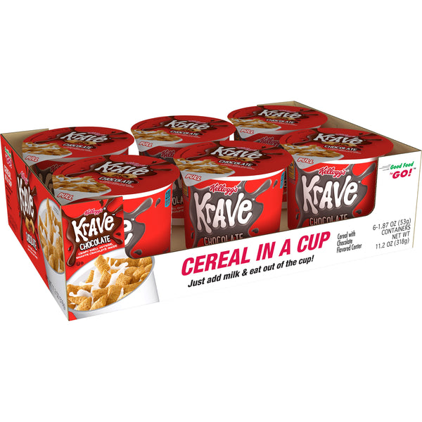 Kellogg's Krave Cereal Chocolate1.87 Ounce Size - 60 Per Case.