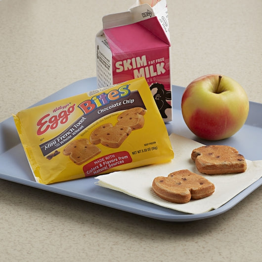 Kellogg's Eggo Bites Mini Chocolate Chip French Toast 3.03 Ounce Size - 72 Per Case.