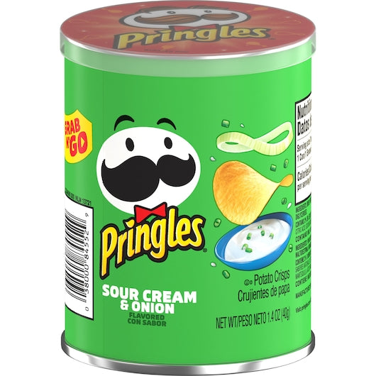 Pringles Sour Cream & Onion Potato Grab & Go Crisps, 36 Count- 36 Per Case.