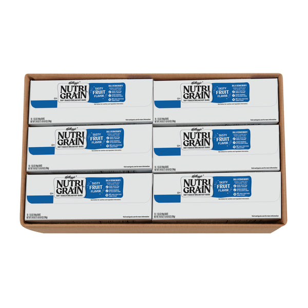 Kellogg's Nutri Grain Soft Baked Breakfast Bars Blueberry 1.55 Ounce Size - 96 Per Case.