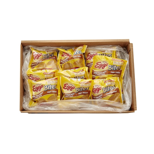 Kellogg's Eggo Bites Mini Maple Pancake 3.03 Ounce Size - 72 Per Case.
