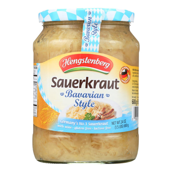 Hengstenberg Sauerkraut - Bavarian Style - Case of 12 - 24.3 Ounce.