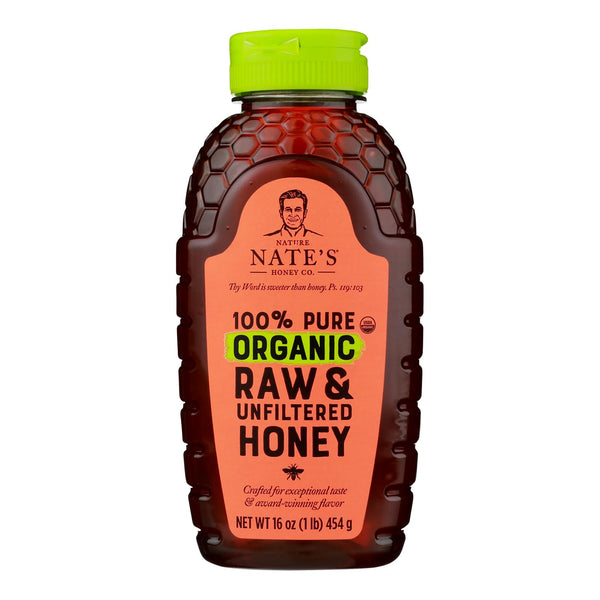 Nature Nate's - Honey Raw Unfiltered - Case of 6-16 Ounce