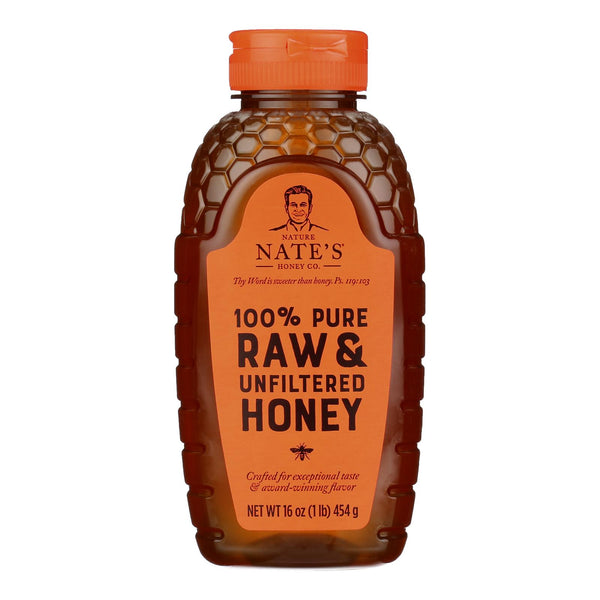 Nature Nate's Raw & Unfiltered Honey - Case of 6 - 16 Ounce