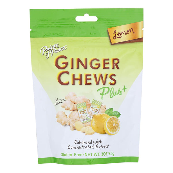 Prince Of Peace - Ginger Chews Plus Lemon - Case of 6-3 Ounce