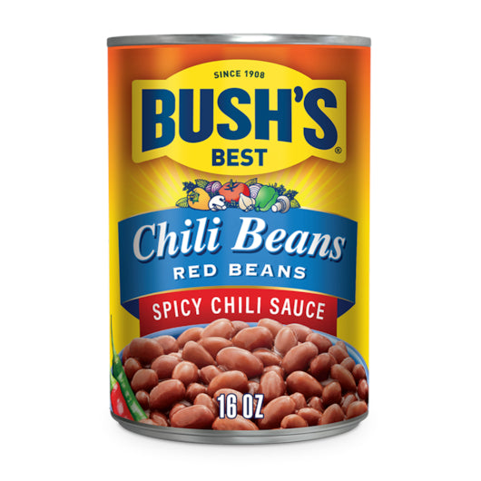 Chili Beans Hot Red 16 Ounce Size - 12 Per Case