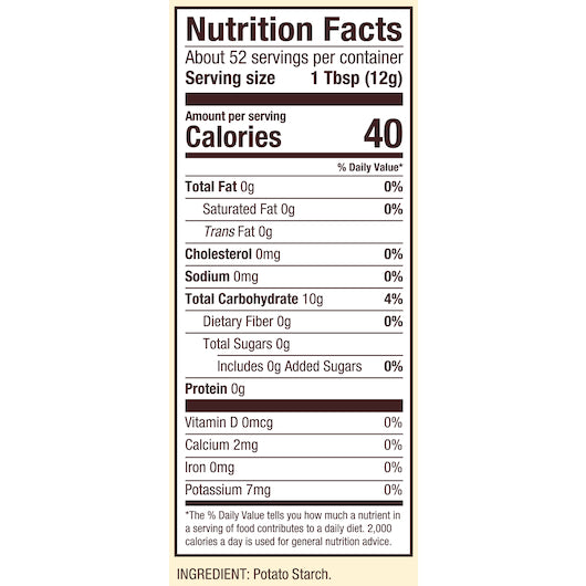 Bob's Red Mill Natural Foods Inc Potato Starch, 22 Ounces - 4 Per Case.