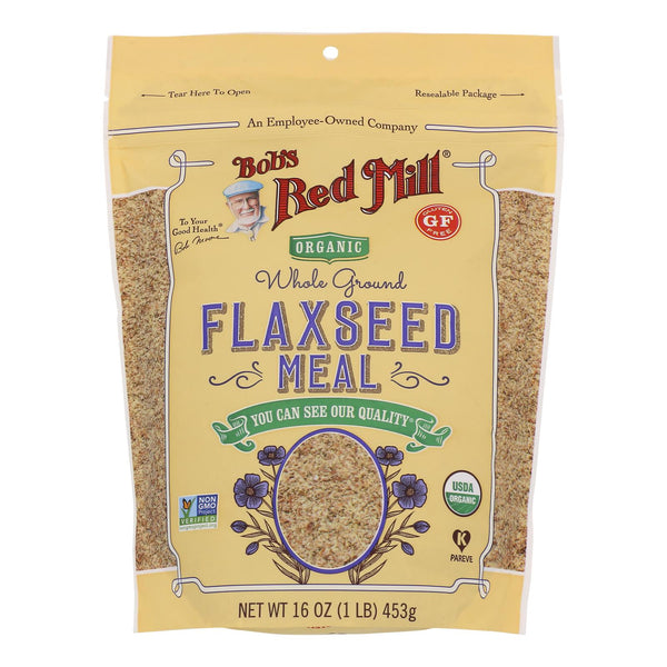 Bob's Red Mill - Organic Flaxseed Meal - Brown - Case of 4 - 16 Ounce
