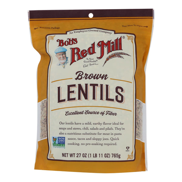 Bob's Red Mill - Beans Brown Lentils - Case of 4-27 Ounce