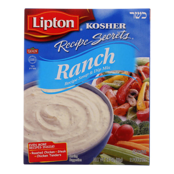 Lipton Soup and Dip Mix - Recipe Secrets - Ranch - Kosher - Packet - 2.4 Ounce - case of 12