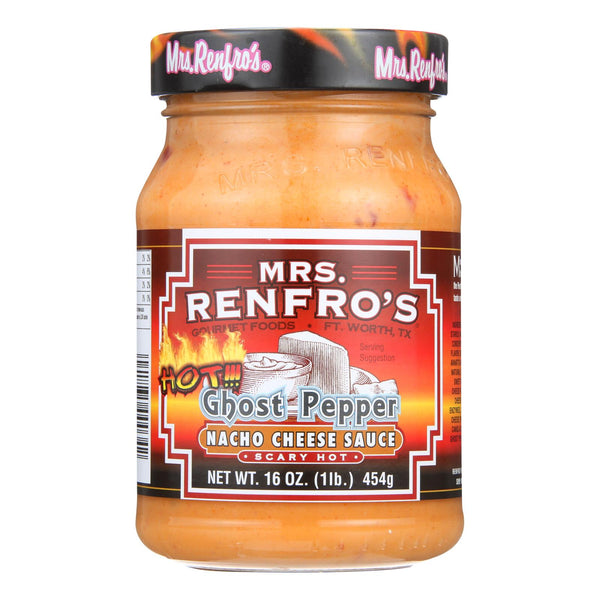 Mrs. Renfro Ghost Pepper Nacho Cheese Sauce  - Case of 6 - 16 Ounce