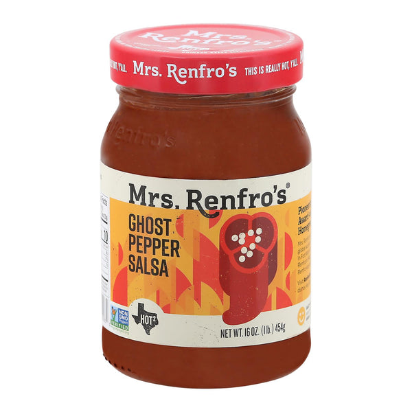 Mrs. Renfro's Ghost Pepper Salsa - Pepper - Case of 6 - 16 Ounce.