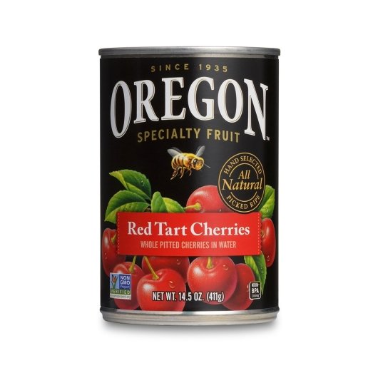 Oregon Fruit Products Pitted Red Tart Cherries 14.5 Ounce Size - 8 Per Case.