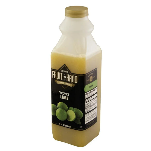Oregon Fruit Products Fruit In Hand Lime Craft Fruit Puree 32 Fluid Ounce - 6 Per Case.