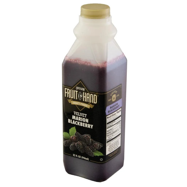 Oregon Fruit Products Fruit In Hand Marion Blackberry Craft Fruit Puree 32 Fluid Ounce - 6 Per Case.