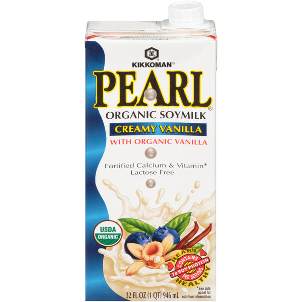 Kikkoman Pearl Organic Soymilk Vanilla FlCase Of 2.15 Pound Each - 12 Per Case.