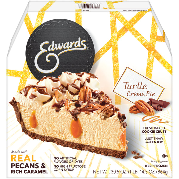 Edwards Premium Frozen Desserts Turtle Pie 30.5 Ounce Size - 6 Per Case.