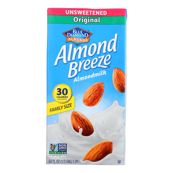 Almond Breeze - Almond Milk - Unsweetened Original - Case of 8 - 64 fl Ounce.