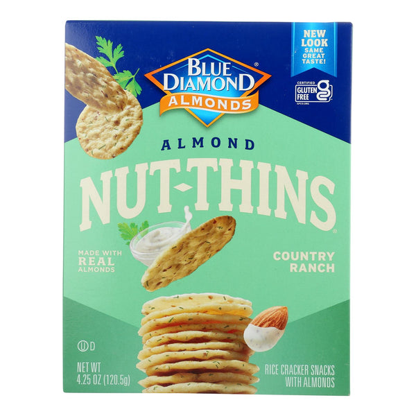 Blue Diamond - Nut Thins - Country Ranch - Case of 12 - 4.25 Ounce.