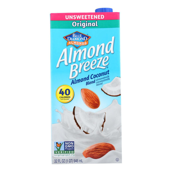 Almond Breeze - Almond Coconut Milk - Unsweetened - Case of 12 - 32 fl Ounce.